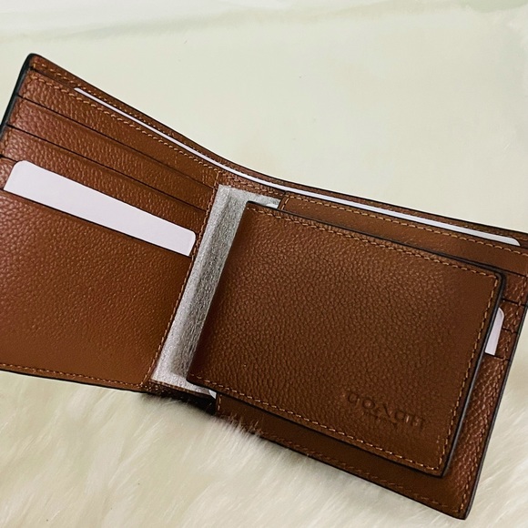NWT Coach Brown Saddle compact ID Wallet - Picture 4 of 8